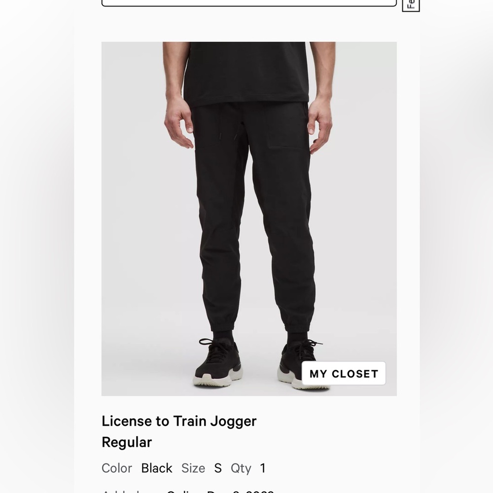 Lululemon License to Train Jogger Size Small